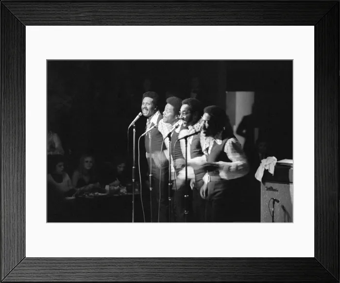 Framed Print : The Four Tops performing at Fiesta. Circa 1973 Framed Print : The Four Tops performing at Fiesta. Circa 1973