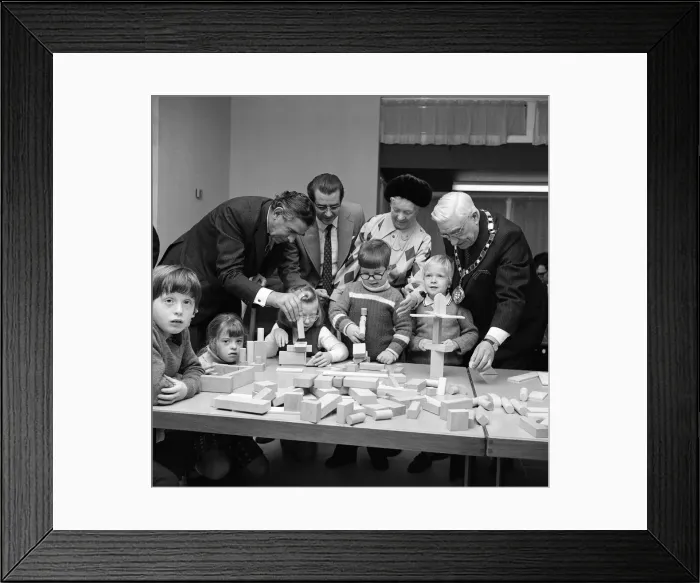 Framed Print : The opening of Brotton School. Circa 1973