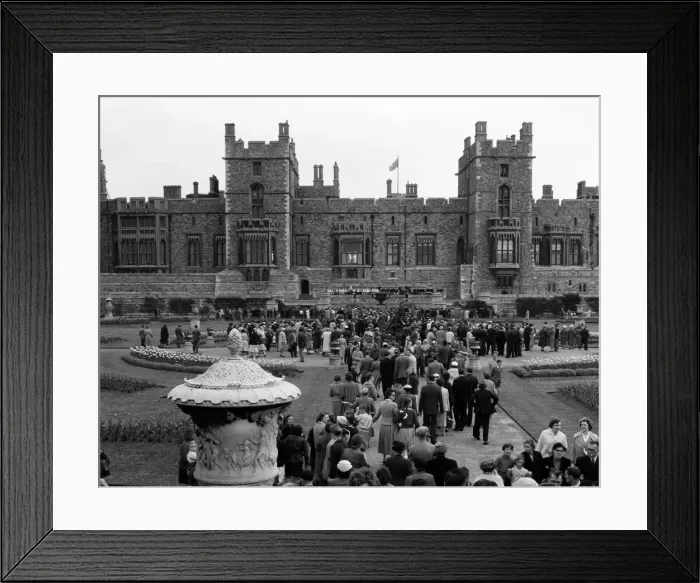 Framed Print : Several hundred people went to Windsor Castle today to listen to the bands playing Framed Print : Several hundred people went to Windsor Castle today to listen to the bands playing