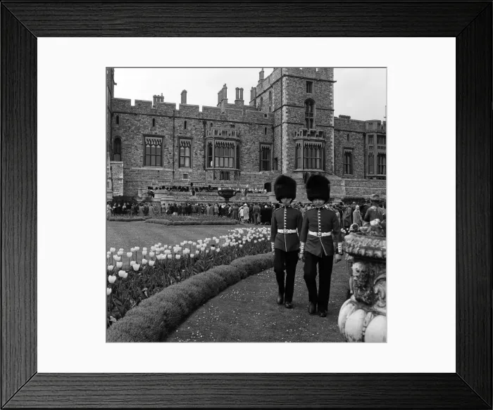 Framed Print : Several hundred people went to Windsor Castle today to listen to the bands playing Framed Print : Several hundred people went to Windsor Castle today to listen to the bands playing