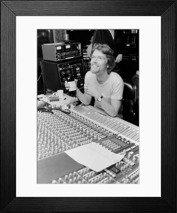 Framed Print : Richard Branson, 28 year old mastermind behind Virgin Music company Framed Print : Richard Branson, 28 year old mastermind behind Virgin Music company
