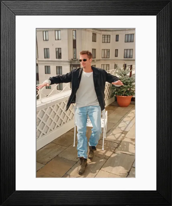 Framed Print : Brad Pitt at The Dorchester Hotel. Brad its in London to promote his new Framed Print : Brad Pitt at The Dorchester Hotel. Brad its in London to promote his new