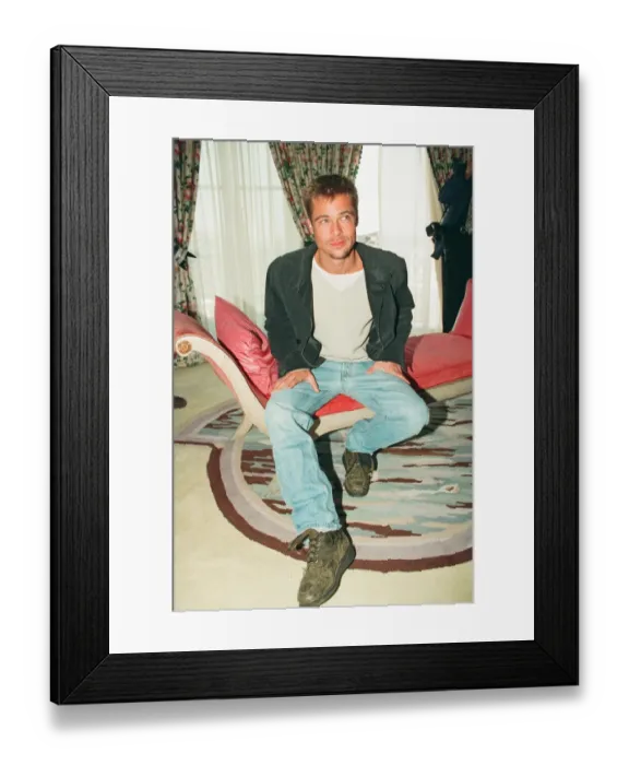 Framed Print : Brad Pitt at The Dorchester Hotel. Brad its in London to promote his new Framed Print : Brad Pitt at The Dorchester Hotel. Brad its in London to promote his new