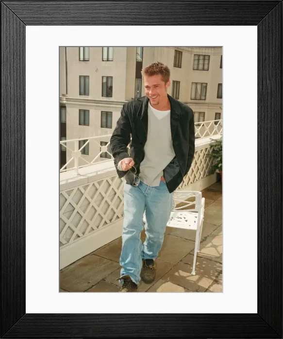 Framed Print : Brad Pitt at The Dorchester Hotel. Brad its in London to promote his new Framed Print : Brad Pitt at The Dorchester Hotel. Brad its in London to promote his new