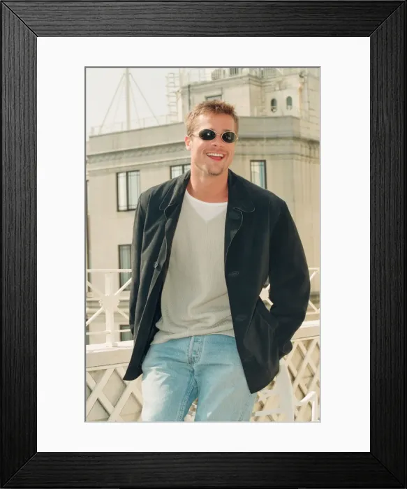Framed Print : Brad Pitt at The Dorchester Hotel. Brad its in London to promote his new Framed Print : Brad Pitt at The Dorchester Hotel. Brad its in London to promote his new