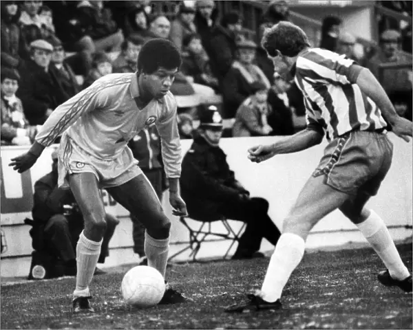 Newcastles Howard Gayle is on the ball as he comes up against Sheffield