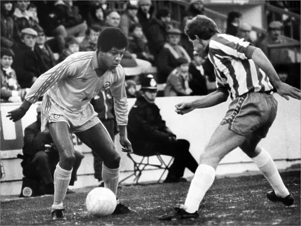 Newcastles Howard Gayle is on the ball as he comes up against Sheffield