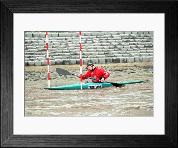 Framed Print : Teesside White Water Course at Tees Barrage, Stockton, preview with local international Framed Print : Teesside White Water Course at Tees Barrage, Stockton, preview with local international