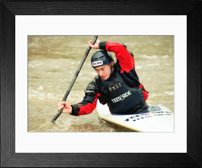 Framed Print : Teesside White Water Course at Tees Barrage, Stockton, preview with local international Framed Print : Teesside White Water Course at Tees Barrage, Stockton, preview with local international