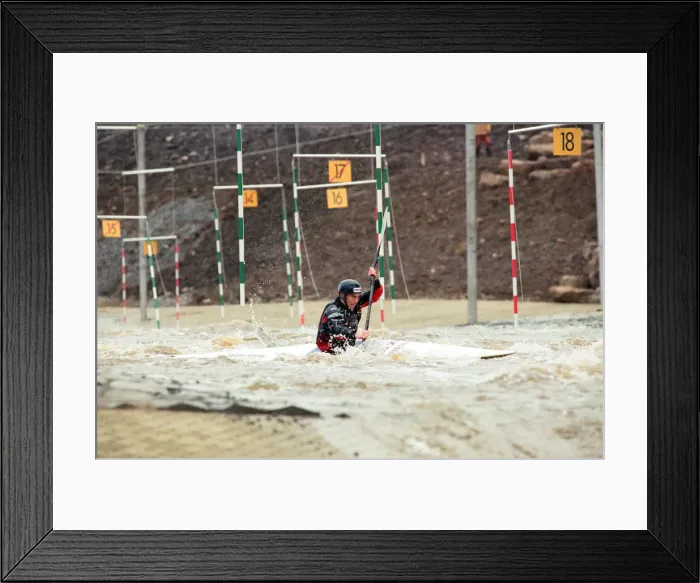 Framed Print : Teesside White Water Course at Tees Barrage, Stockton, preview with local international