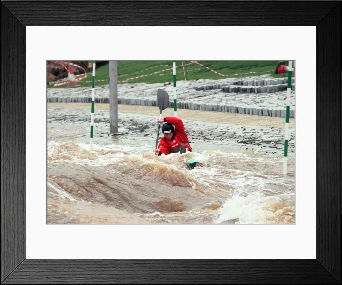 Framed Print : Teesside White Water Course at Tees Barrage, Stockton, preview with local international Framed Print : Teesside White Water Course at Tees Barrage, Stockton, preview with local international