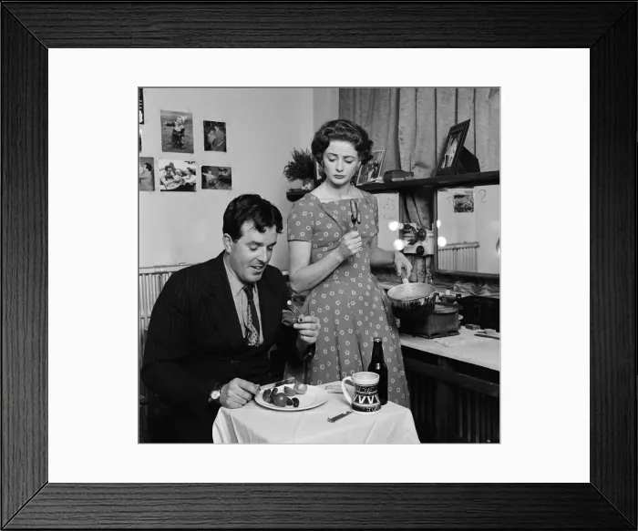 Framed Print : Actor Brian Rix and his wife actress Elspet Gray. 1st February 1957 Framed Print : Actor Brian Rix and his wife actress Elspet Gray. 1st February 1957