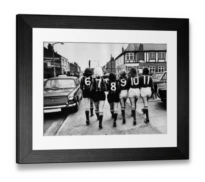Framed Print : Manchester City and Leicester City Cup final football strip