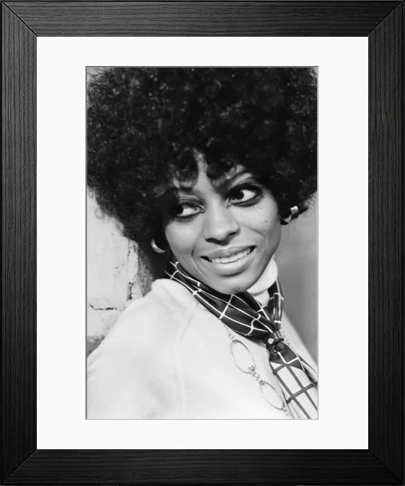 Framed Print : Diana Ross of the Supremes pictured at the Press Reception for their latest single Framed Print : Diana Ross of the Supremes pictured at the Press Reception for their latest single