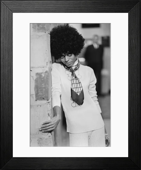 Framed Print : Diana Ross of the Supremes pictured at the Press Reception for their latest single Framed Print : Diana Ross of the Supremes pictured at the Press Reception for their latest single
