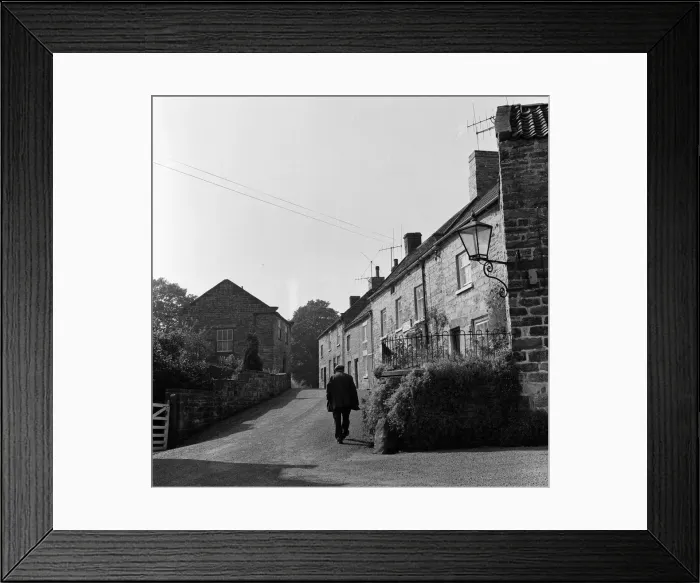 Framed Print : Village scenes in Hornby in Hambleton, North Yorkshire. 1971