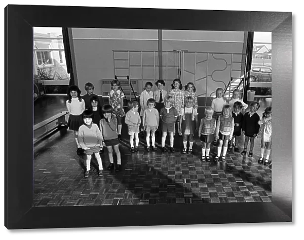 Eleven sets of twins at Bader School. 1973