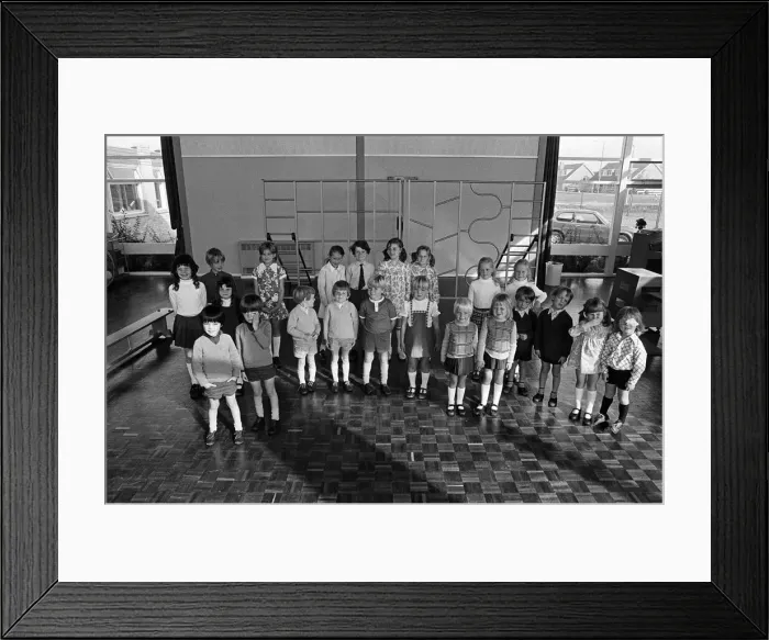 Framed Print : Eleven sets of twins at Bader School. 1973 Framed Print : Eleven sets of twins at Bader School. 1973