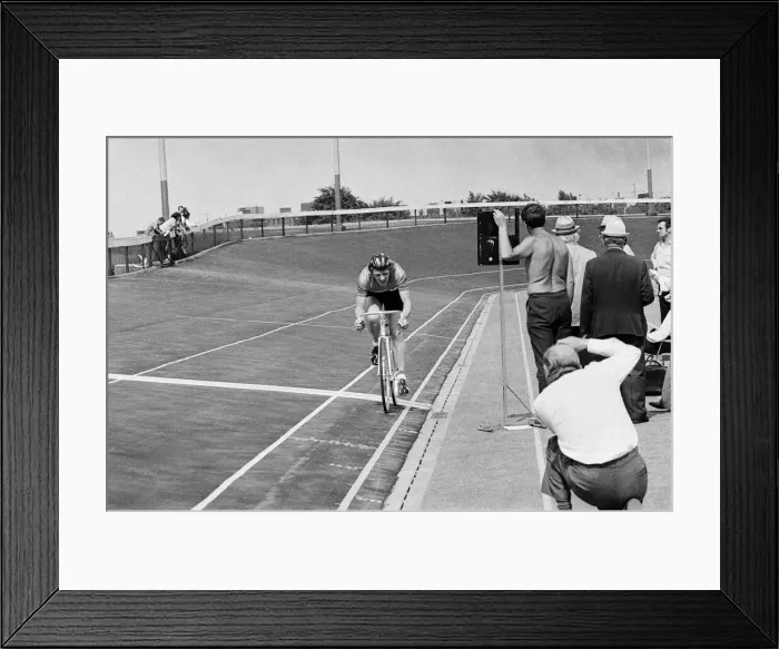 Framed Print : Cycling at Clairville Stadium. Circa 1975 Framed Print : Cycling at Clairville Stadium. Circa 1975