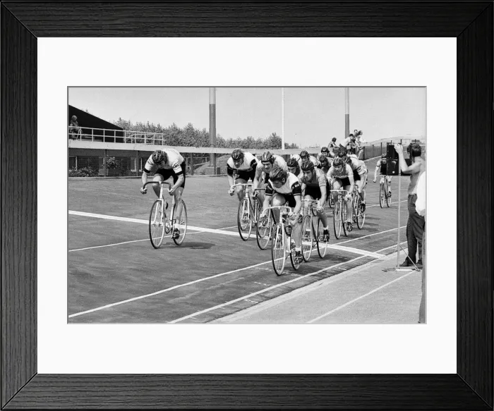 Framed Print : Cycling at Clairville Stadium. Circa 1975 Framed Print : Cycling at Clairville Stadium. Circa 1975