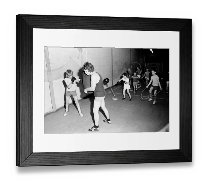 Framed Print : Stockton Amateur Boxing Club, Stockton, County Durham, North East England, 1975