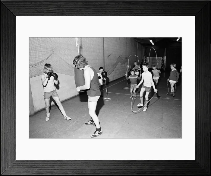 Framed Print : Stockton Amateur Boxing Club, Stockton, County Durham, North East England, 1975