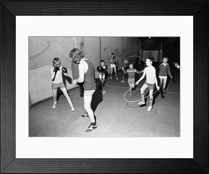 Framed Print : Stockton Amateur Boxing Club, Stockton, County Durham, North East England, 1975