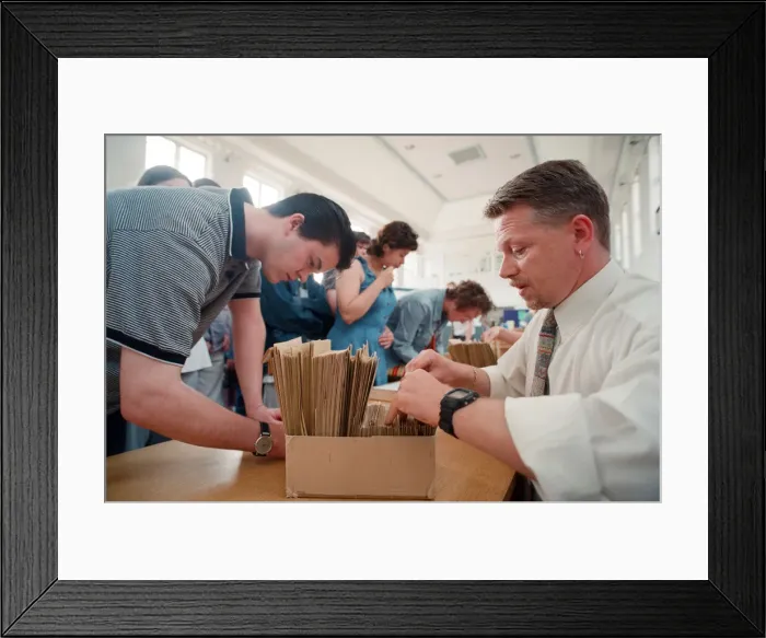 Framed Print : Students receiving their A Level results at Wearside Colleges Bede Centre Framed Print : Students receiving their A Level results at Wearside Colleges Bede Centre