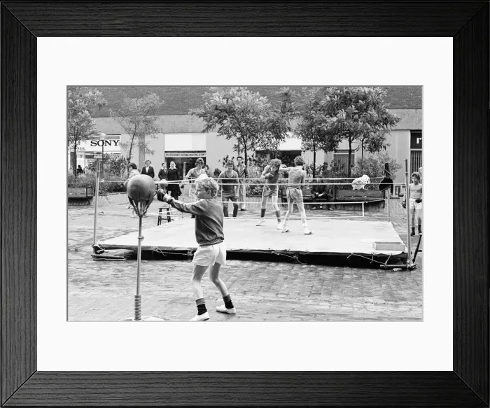 Framed Print : Boxing Club Display, Teesside, 1976 Framed Print : Boxing Club Display, Teesside, 1976