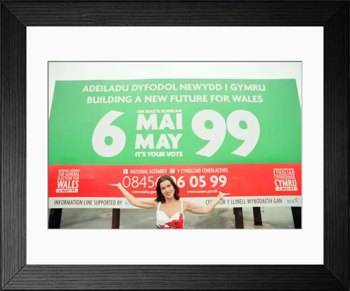 Framed Print : Photo-call to promote the first elections to the new institution