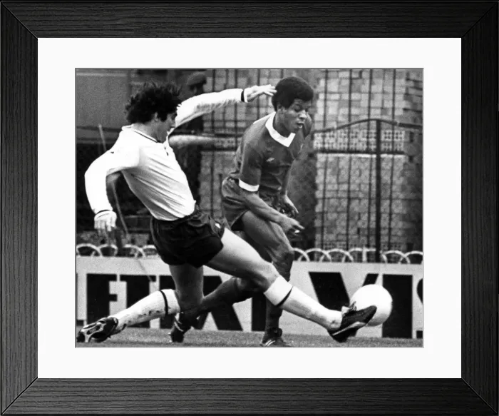 Framed Print : Howard Gayle playing for Liverpool. Tottenham Hotspur v Liverpool, League Division One Framed Print : Howard Gayle playing for Liverpool. Tottenham Hotspur v Liverpool, League Division One