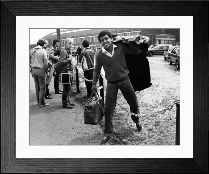 Framed Print : Howard Gayle at the airport. May 1981 Framed Print : Howard Gayle at the airport. May 1981