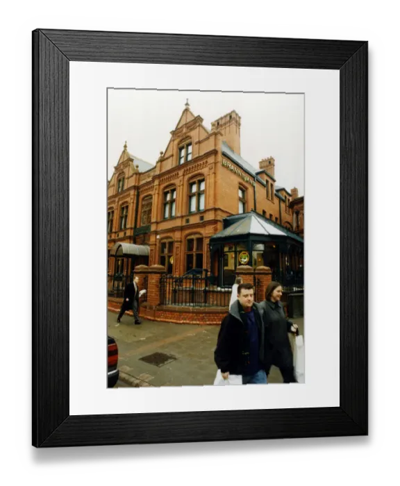 Framed Print : Brannigans Cafe Bar, Cardiff, Wales, 23rd February 1996