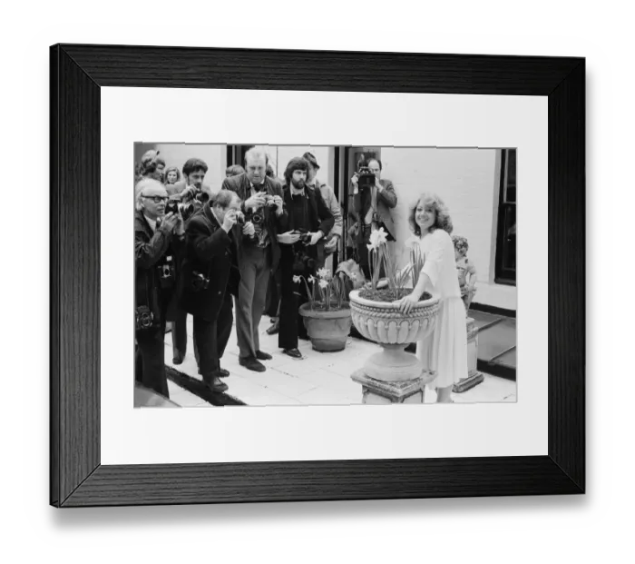 Framed Print : Picture show photographers taking photos of Elaine Paige
