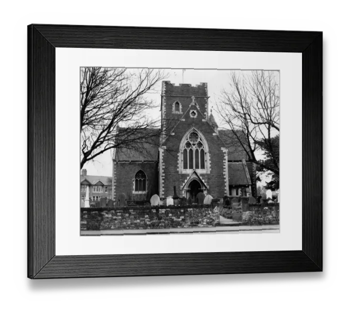 Framed Print : St Margarets Church, Roath, Cardiff, Wales. Circa 1964