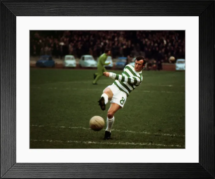 Framed Print : Bobby Lennox hits shot during warm-up December 1971 Framed Print : Bobby Lennox hits shot during warm-up December 1971