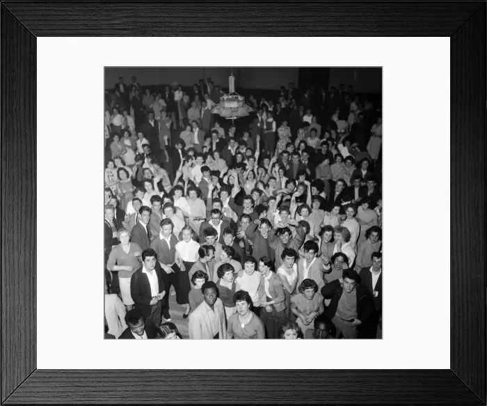 Framed Print : A group of dancers at the Victoria Ballroom. Halifax in West Yorkshire. 10th June 1959