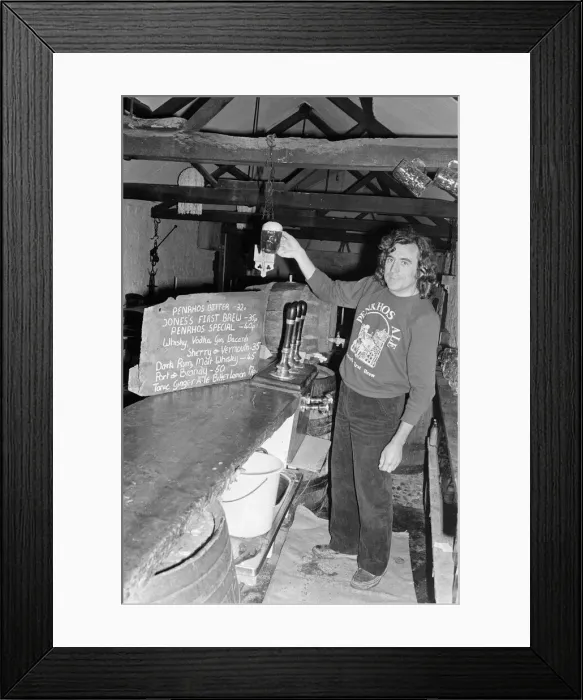 Framed Print : Terry Jones, script writer for Monty Python, has bought a brewery at Lyonshall Framed Print : Terry Jones, script writer for Monty Python, has bought a brewery at Lyonshall