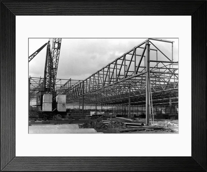 Framed Print : Standard Triumph Paint & Trim Shop, under construction at assembly facility in Speke Framed Print : Standard Triumph Paint & Trim Shop, under construction at assembly facility in Speke