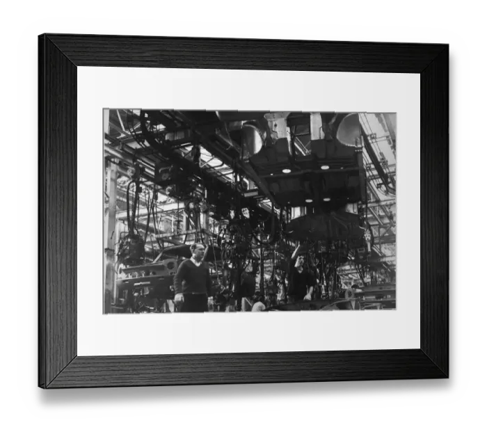 Framed Print : Standard Triumph assembly facility in Speke, Liverpool, 23rd February 1968