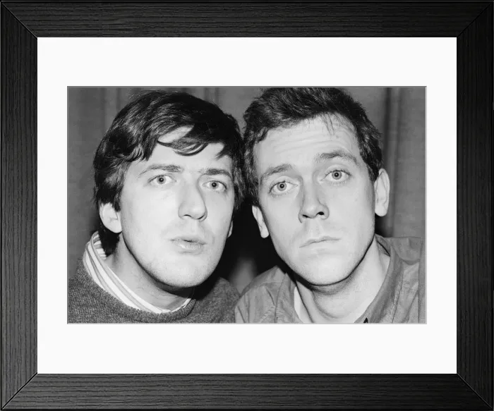 Framed Print : Picture shows Huge Laurie (left) and Stephen Fry (right