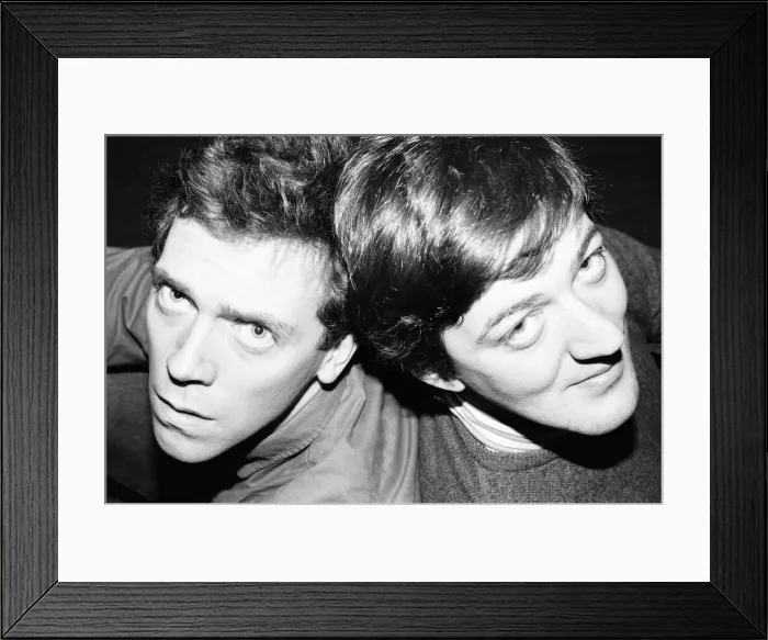 Framed Print : Picture shows Huge Laurie (left) and Stephen Fry (right Framed Print : Picture shows Huge Laurie (left) and Stephen Fry (right