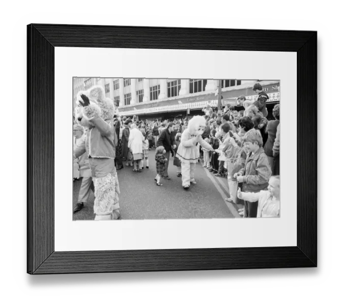 Framed Print : Grand Opening, Hamleys Toy Shop, Bull Street, Birmingham, 12th October 1985 Framed Print : Grand Opening, Hamleys Toy Shop, Bull Street, Birmingham, 12th October 1985