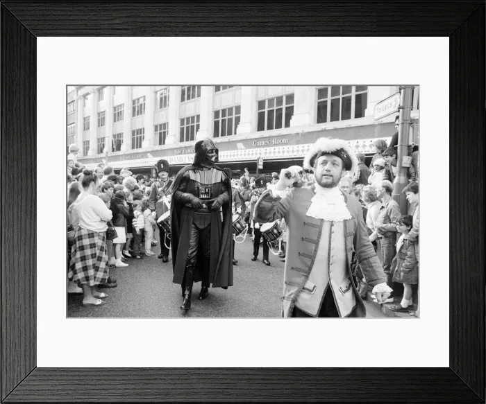 Framed Print : Grand Opening, Hamleys Toy Shop, Bull Street, Birmingham, 12th October 1985