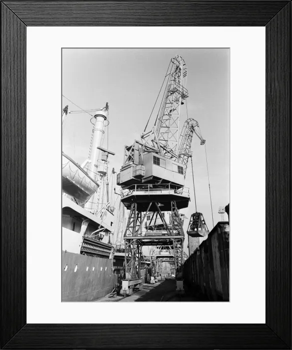 Framed Print : Ipswich docks, Suffolk. 7th Januray 1965 Framed Print : Ipswich docks, Suffolk. 7th Januray 1965