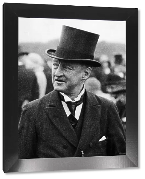 The 9th Duke of Marlborough attends the races. June 1930