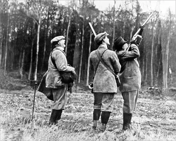 King Edward VII at one of his Royal shooting parties in Windsor Great Park - date unknown
