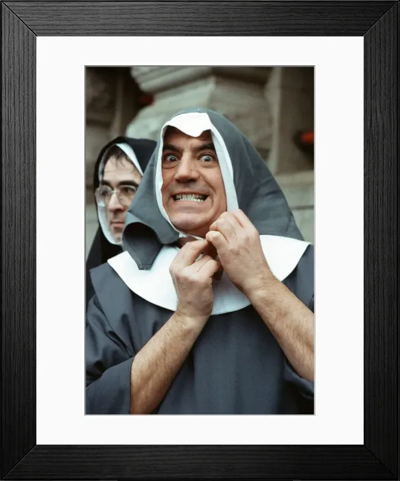 Framed Print : Comedian and actor Terry Jones takes part in a rail tunnel protest outside Waterloo Framed Print : Comedian and actor Terry Jones takes part in a rail tunnel protest outside Waterloo
