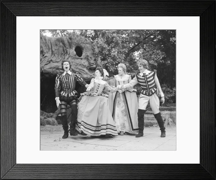 Framed Print : A Midsummer Nights Dream June 1970 Actors-(left - Right