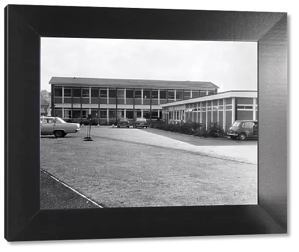 Risca Health Centre viewed from the main entrance. 19th October 1966